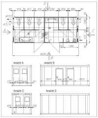 Sanitcontainer 20 Fu Damen / Herren WC 